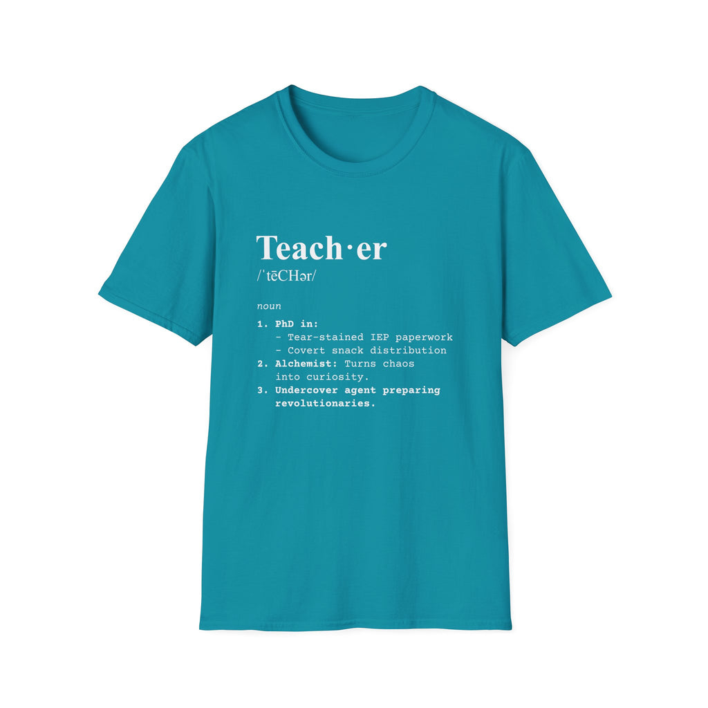 Teacher Definition T-Shirt (V5) - Tropical Blue / S - T-Shirt