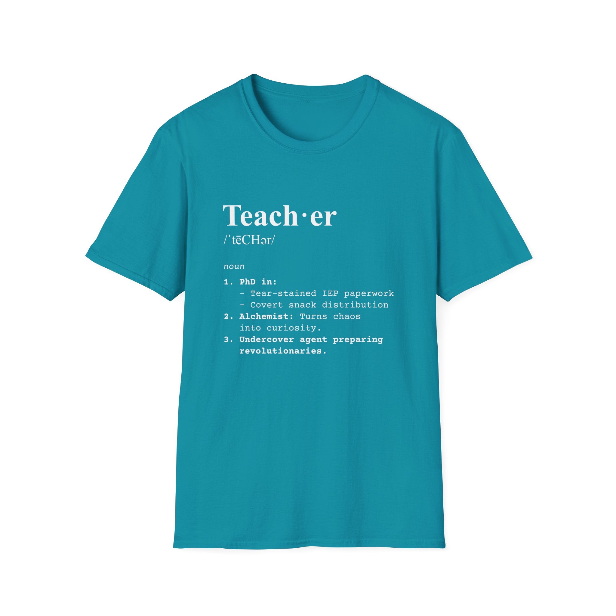 Teacher Definition T-Shirt (V5) - Tropical Blue / S - T-Shirt