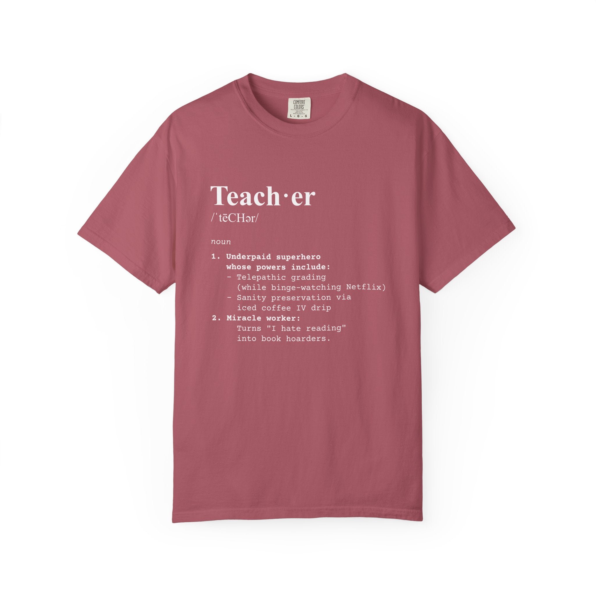 Teacher Definition T-Shirt (V1) - Crimson / S - T-Shirt