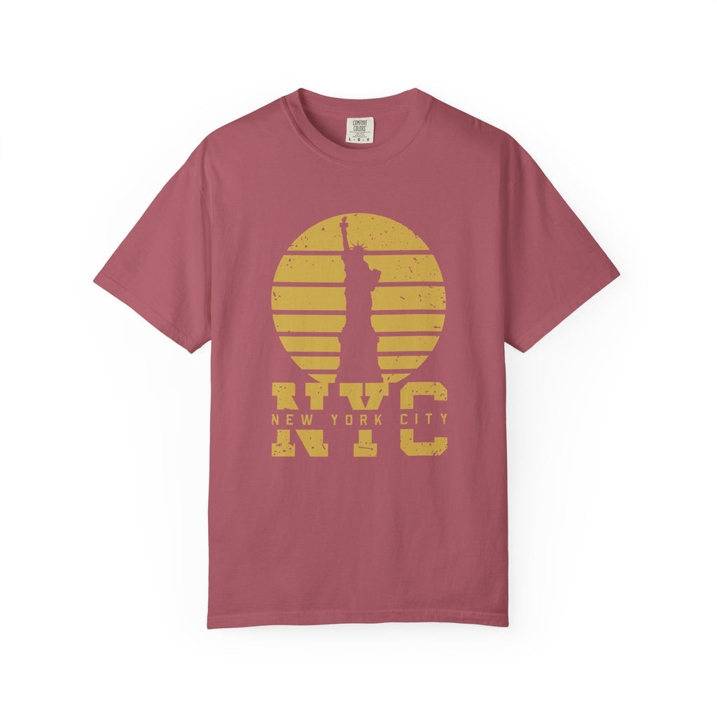 NYC Sunset Graphic T-Shirt - Crimson / S