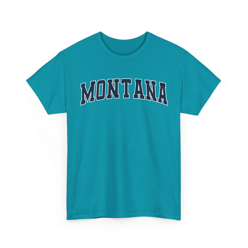 Montana Vintage Varsity Unisex T-shirt - Tropical Blue / S - T-Shirt