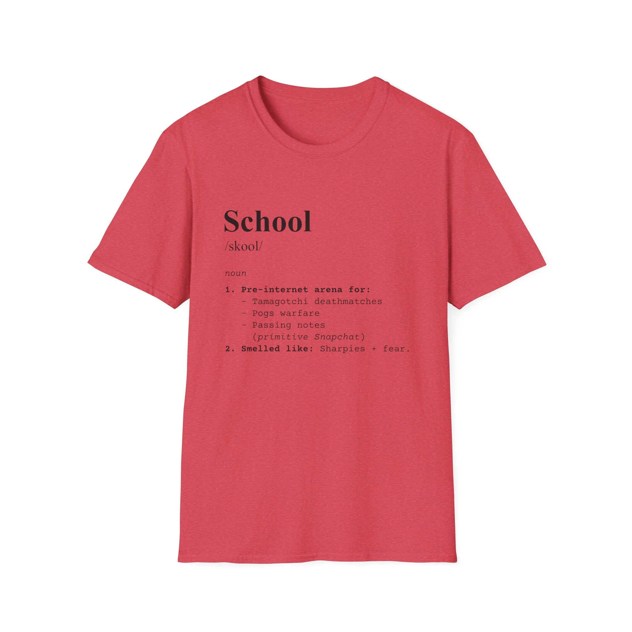 School Definition T-Shirt (V4) - Heather Red / S - T-Shirt