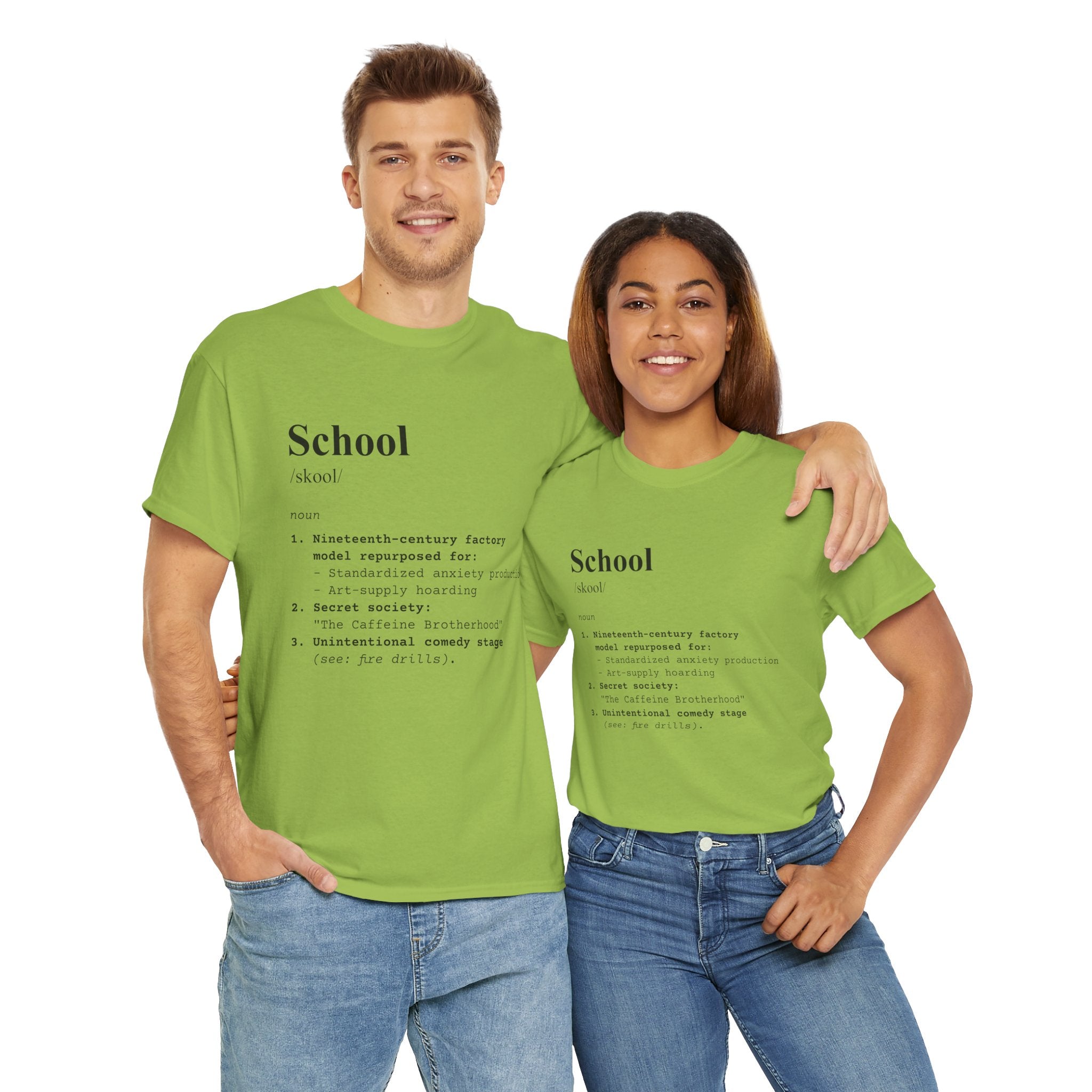 School Definition Unisex Tee Perfect for Students Teachers Casual Wear Back to School Birthday Gifts Graduation