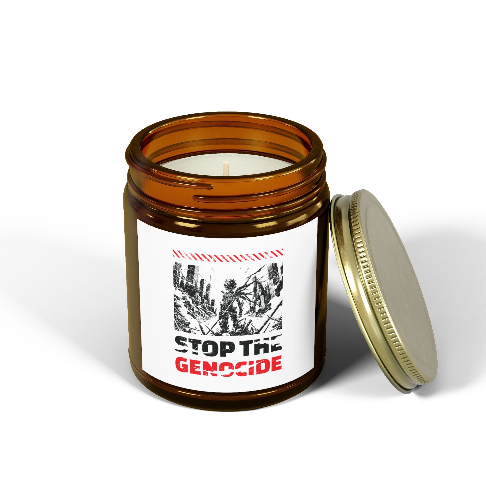 Stop the Genocide Scented Candles - Home Decor