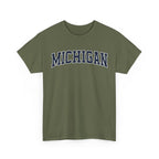 Michigan Vintage Varsity Unisex T-shirt - Military Green / S - T-Shirt