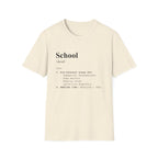 School Definition T-Shirt (V4) - Natural / S - T-Shirt