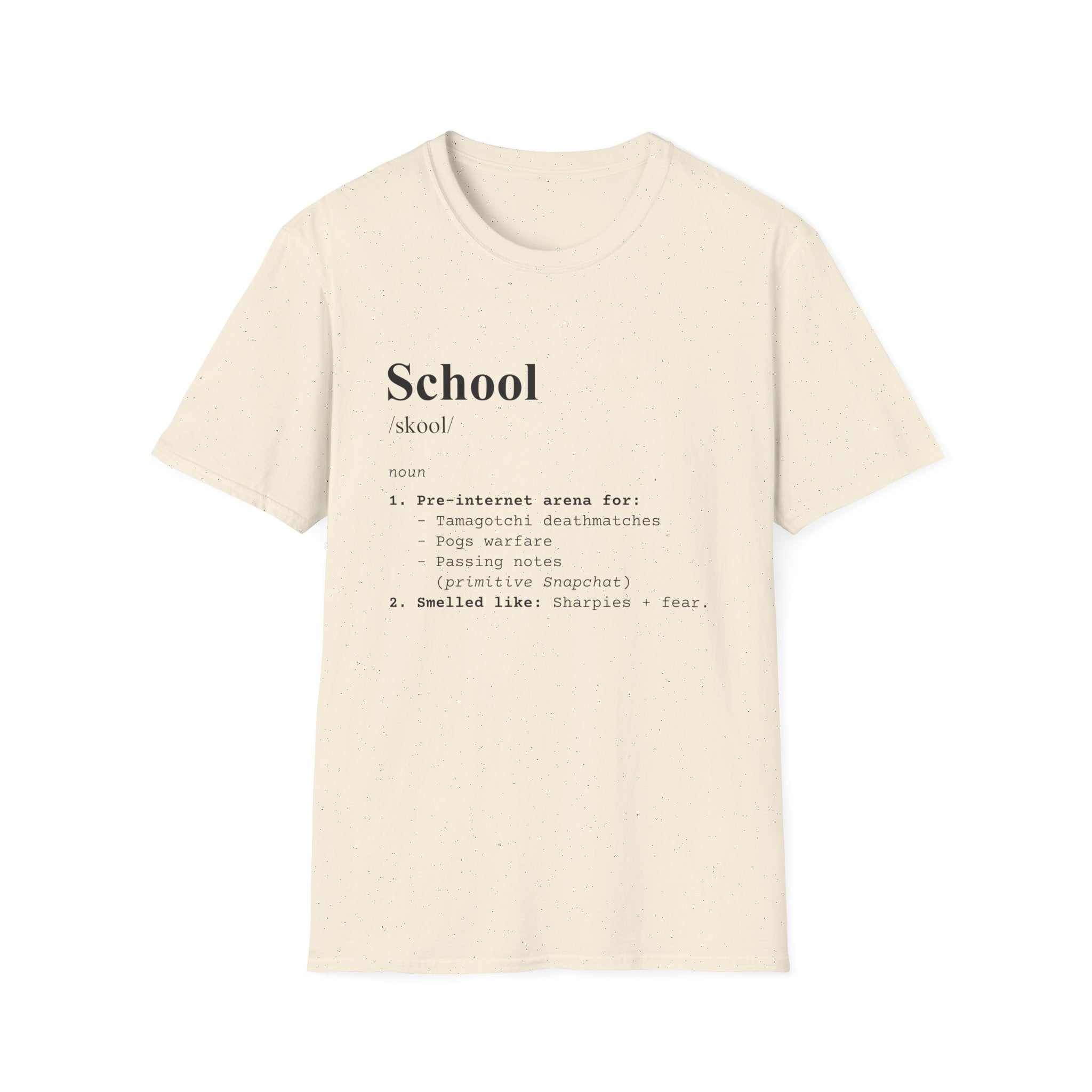 School Definition T-Shirt (V4) - Natural / S - T-Shirt