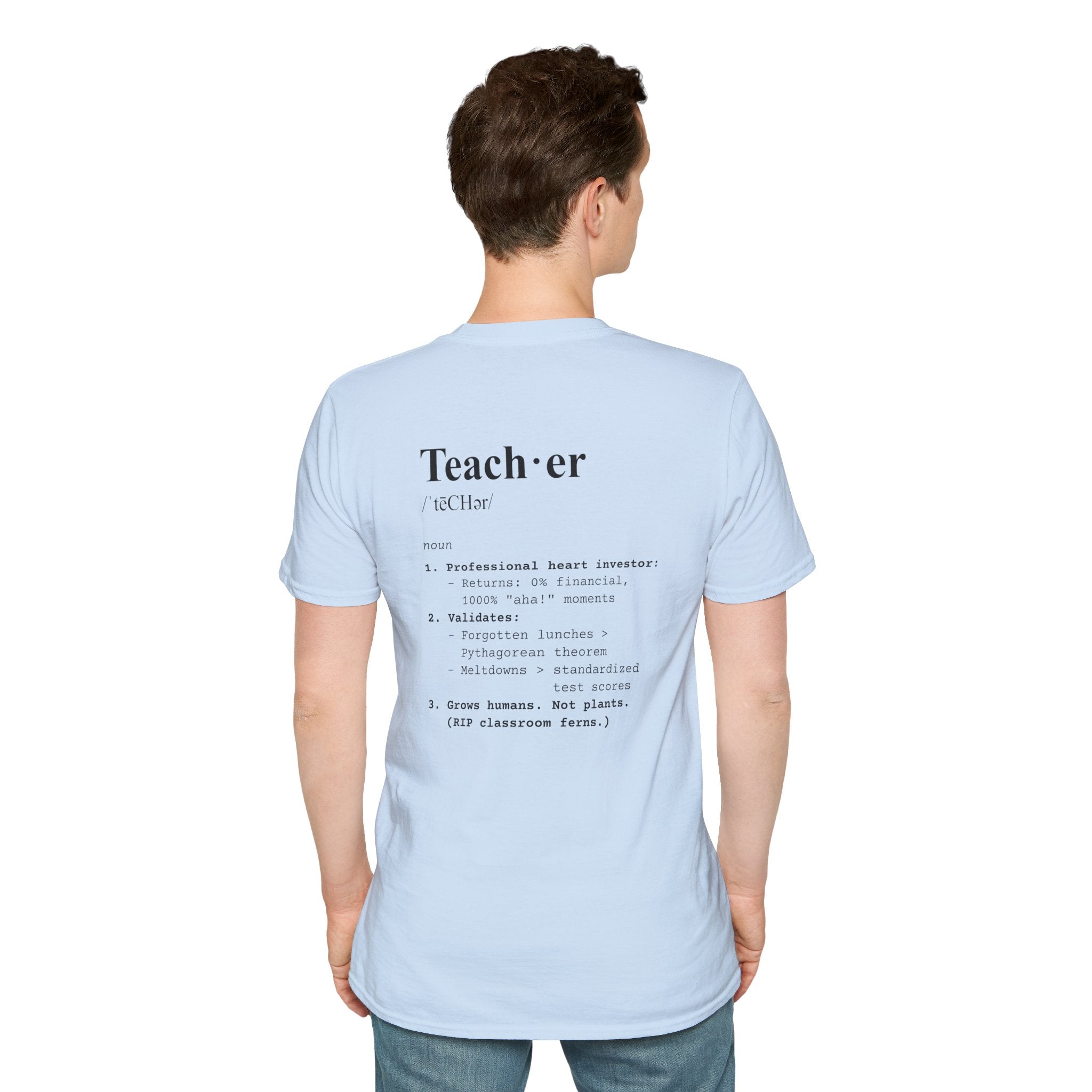 Teacher Definition T-Shirt (V4 - Back Print) - T-Shirt