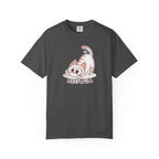 ’Meowga’ Cat Yoga T-Shirt | Cute Kitten Stretch Pose Graphic Tee - Graphite / S