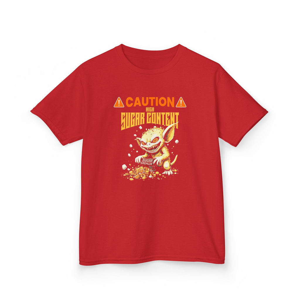 ⚠️Caution⚠️High Sugar Content Halloween T-Shirt (for Kids/Teens) - XS / Red - Kids clothes