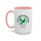 Free Palestine Accent Coffee Mug - 15oz / Pink