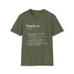 Teacher Definition T-Shirt (V2) - Military Green / S - T-Shirt