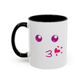 Cute Kiss Smiley Face Mug | XOXO Coffee Cup - 11oz / Black