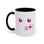 Cute Kiss Smiley Face Mug | XOXO Coffee Cup - 11oz / Black