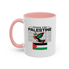 Peace for Palestine Accent Coffee Mug - 11oz / Pink