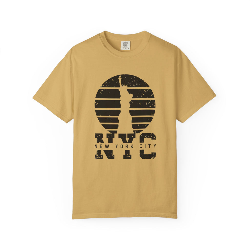 NYC Sunset Graphic T-Shirt - Mustard / S