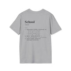 School Definition T-Shirt (V1 - Back Print) - Sport Grey / S - T-Shirt
