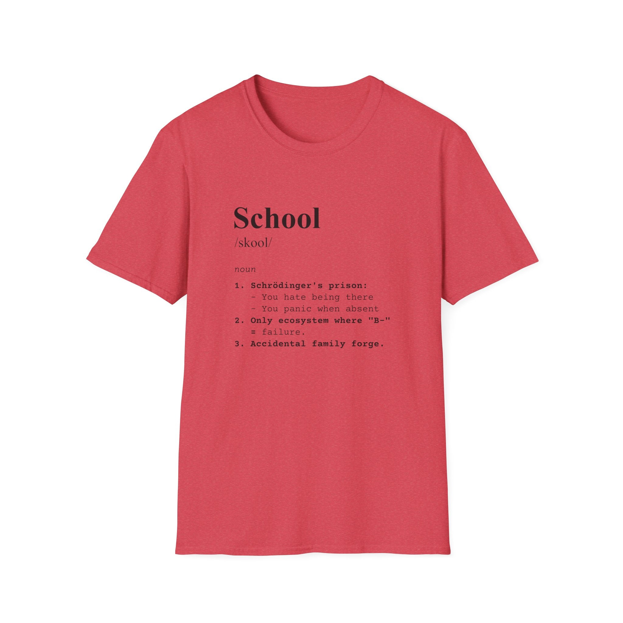 School Definition T-Shirt (V5) - Heather Red / S - T-Shirt