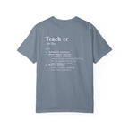 Teacher Definition T-Shirt (V1 - Back Print) - Blue Jean / S - T-Shirt