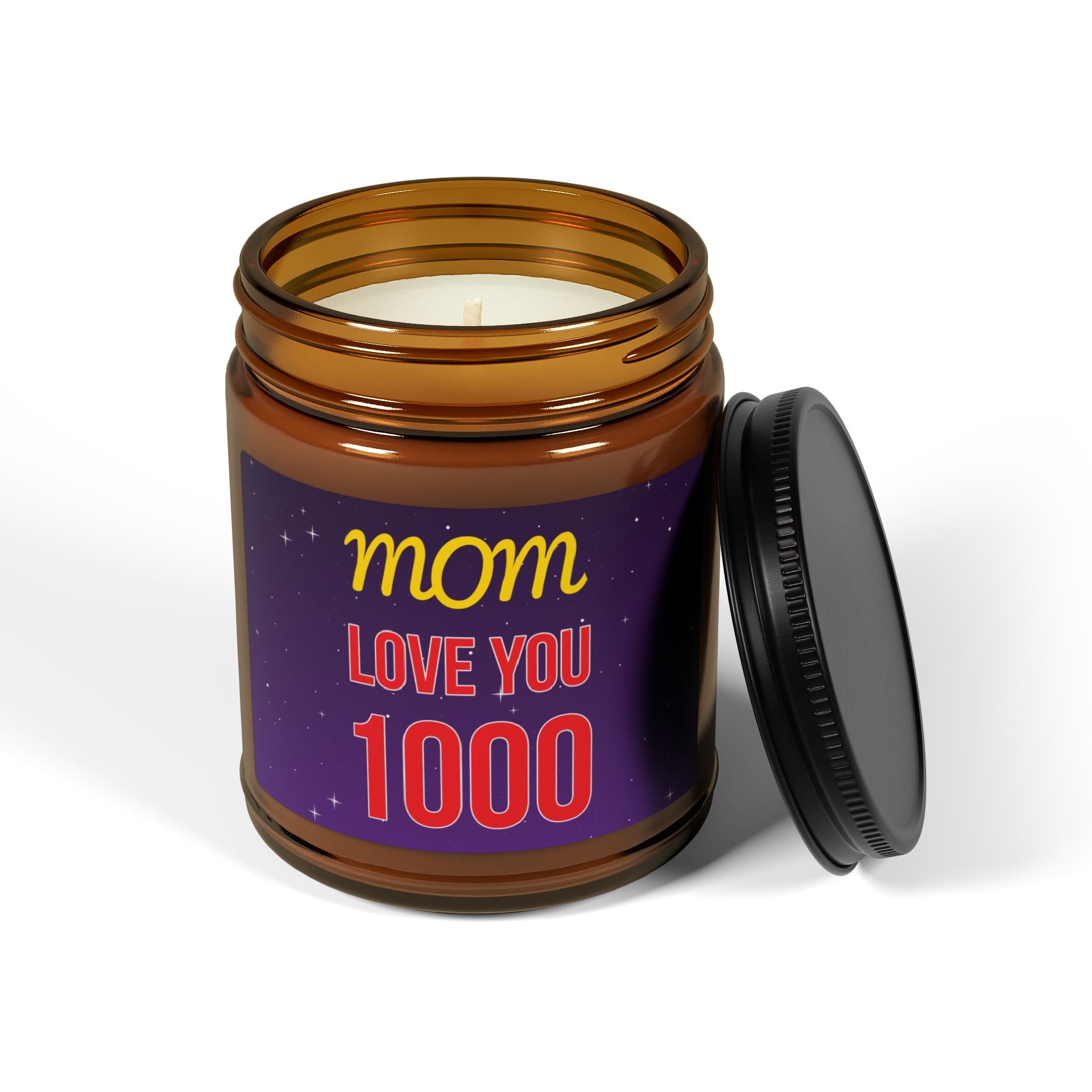 Mom Love You 1000 Scented Soy Candle - 9oz / Amber / Christmas Warmth - Home Decor