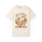 Cat Cowboy Yoga T-Shirt | Wild West Adventure Graphic Tee - Ivory / S