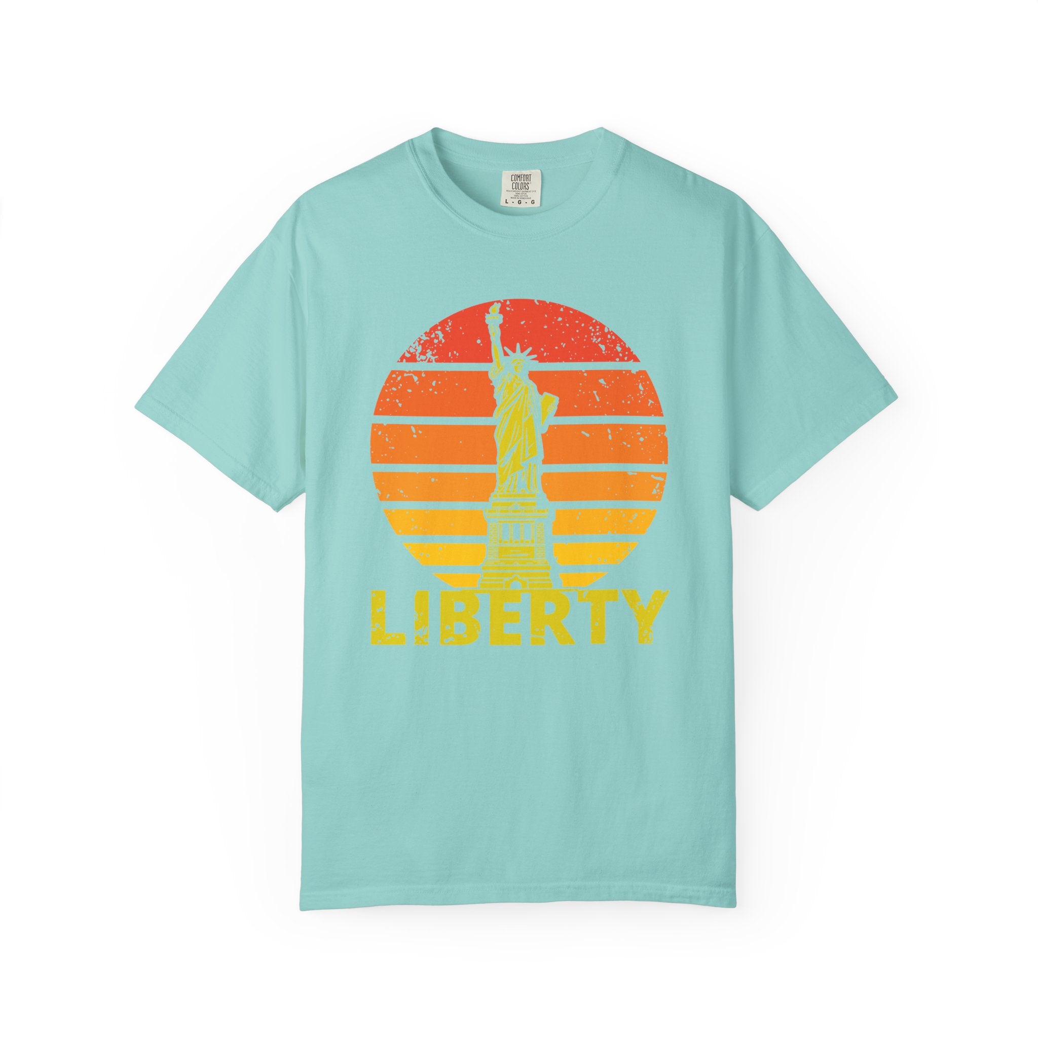 Liberty Statue Vintage T-Shirt - Chalky Mint / S