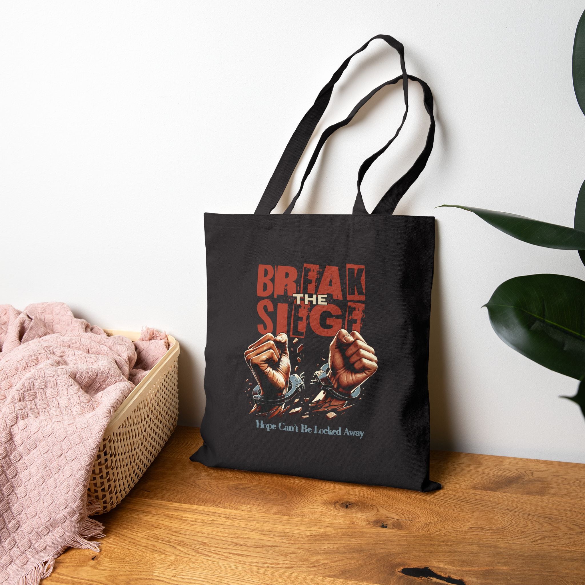 Break Siege Cotton Canvas Tote Bag - Bags