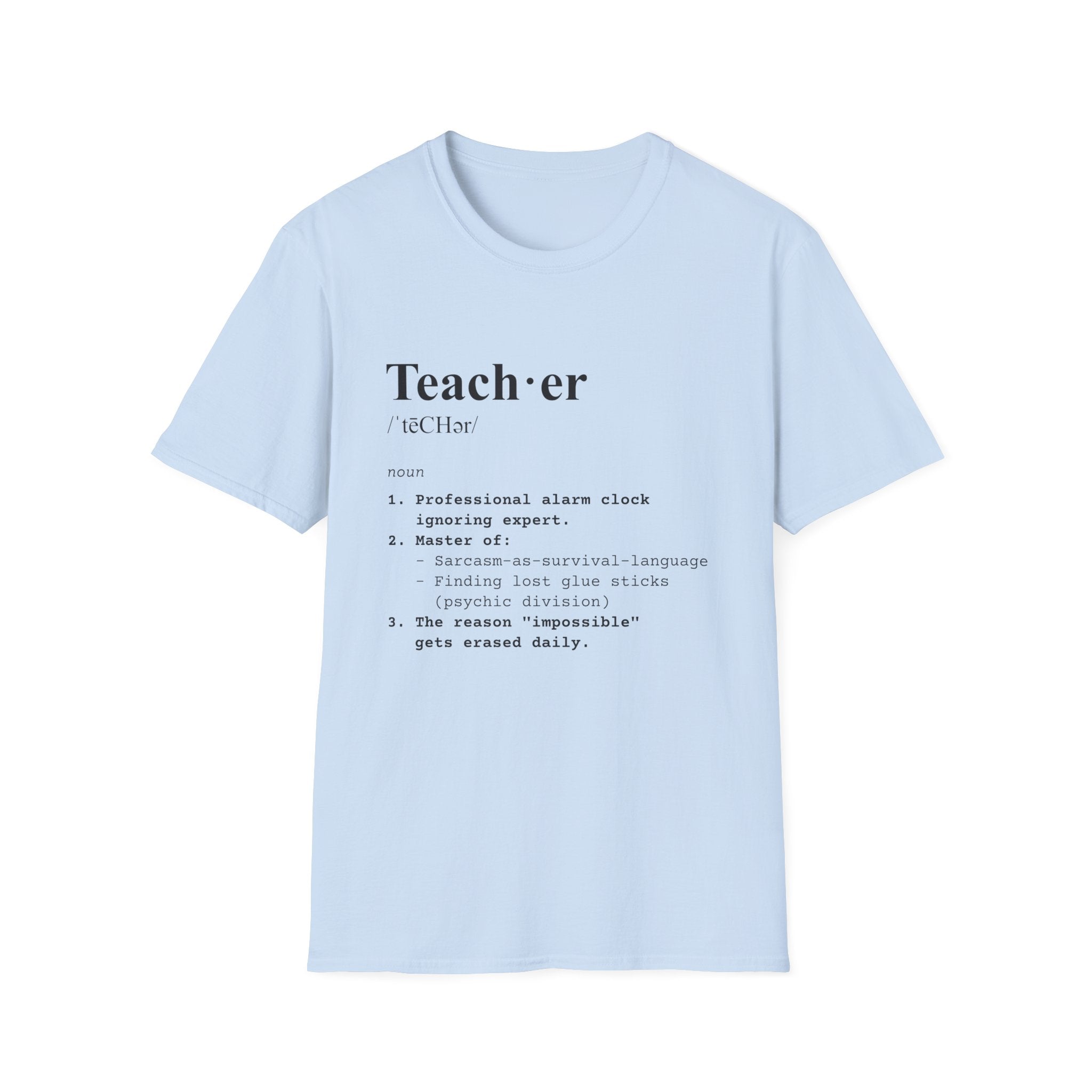 Teacher Definition T-Shirt (V3) - Light Blue / S - T-Shirt