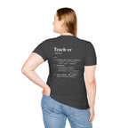 Teacher Definition T-Shirt (V4 - Back Print) - T-Shirt