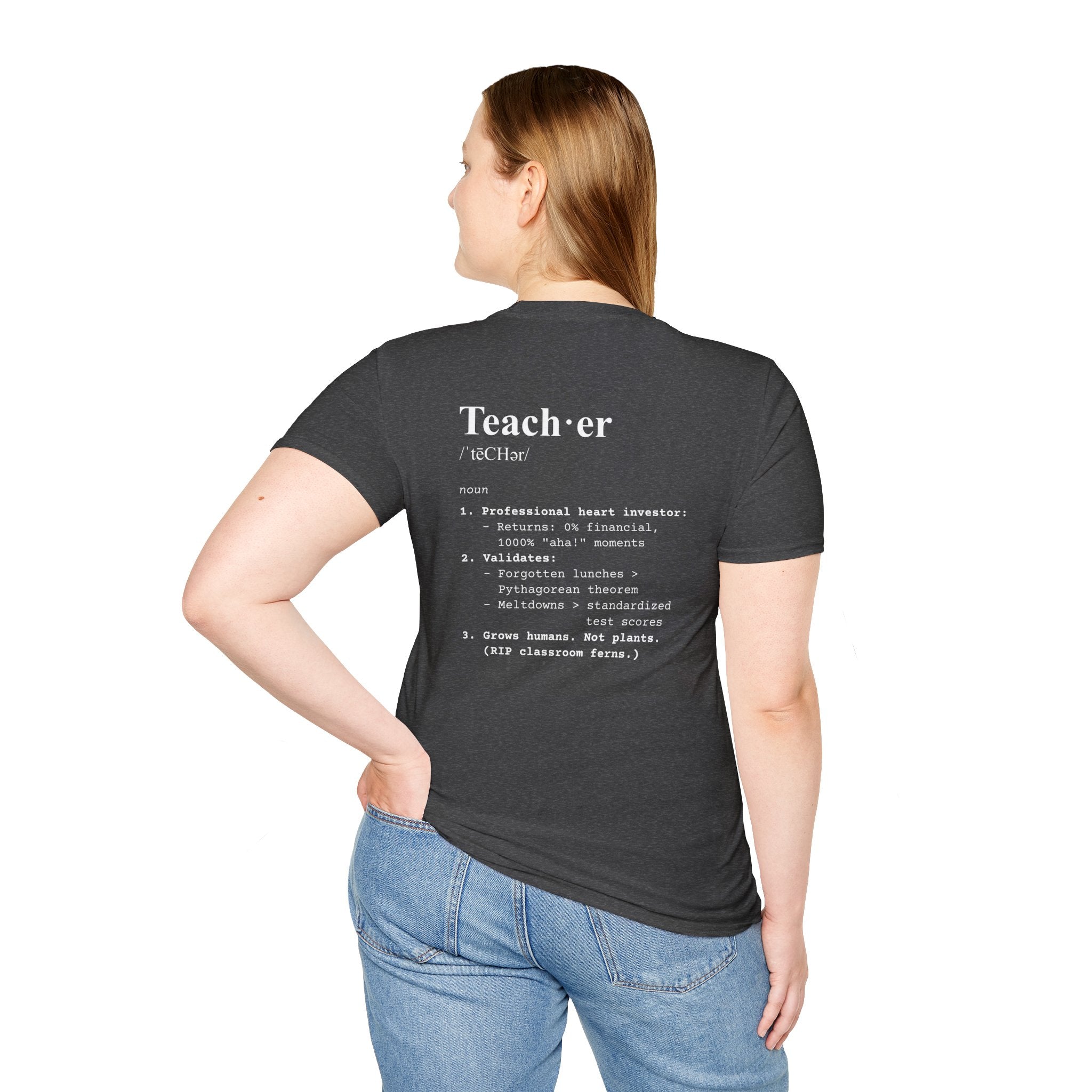 Teacher Definition T-Shirt (V4 - Back Print) - T-Shirt