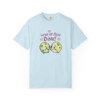 ’Love At First DINK’ Pickleball T-Shirt | Funny Couples Gift Tee - Chambray / S