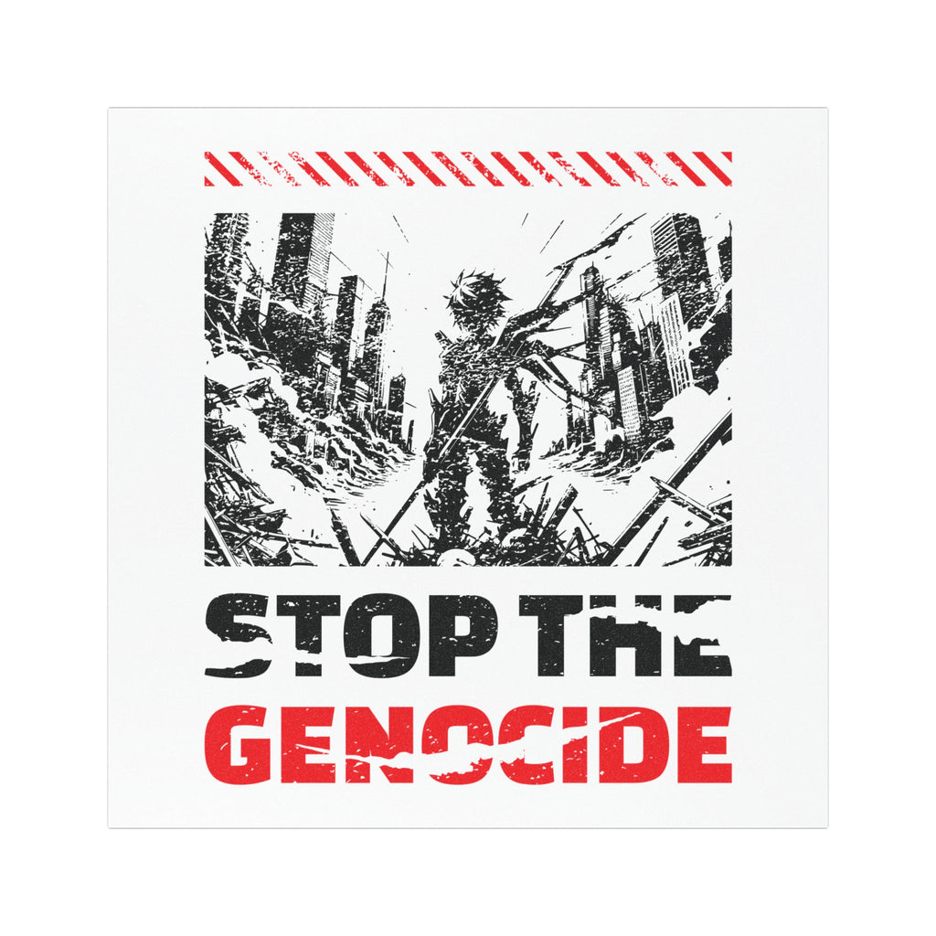 Stop the Genocide Car Magnet - 5’’ × / Rectangle / 1 pc - Home Decor