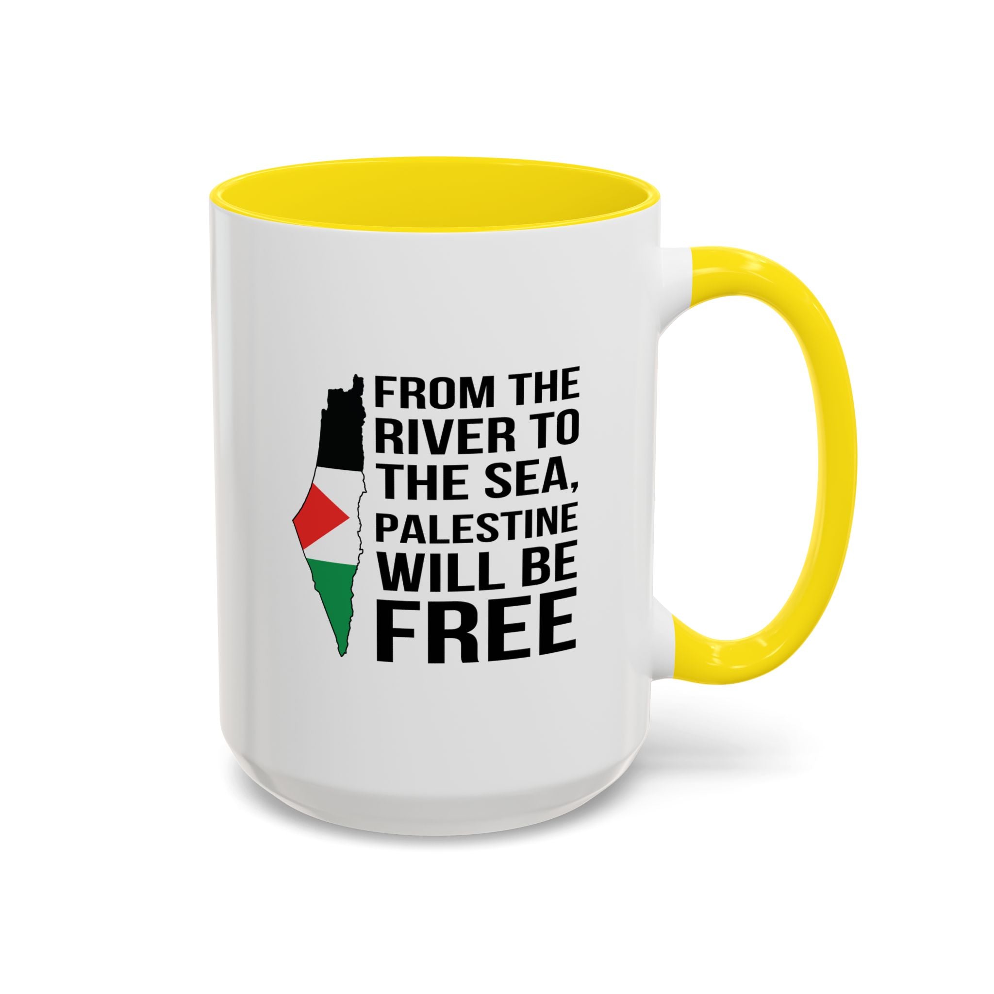 Palestinian Spirit Accent Coffee Mug - 15oz / Yellow