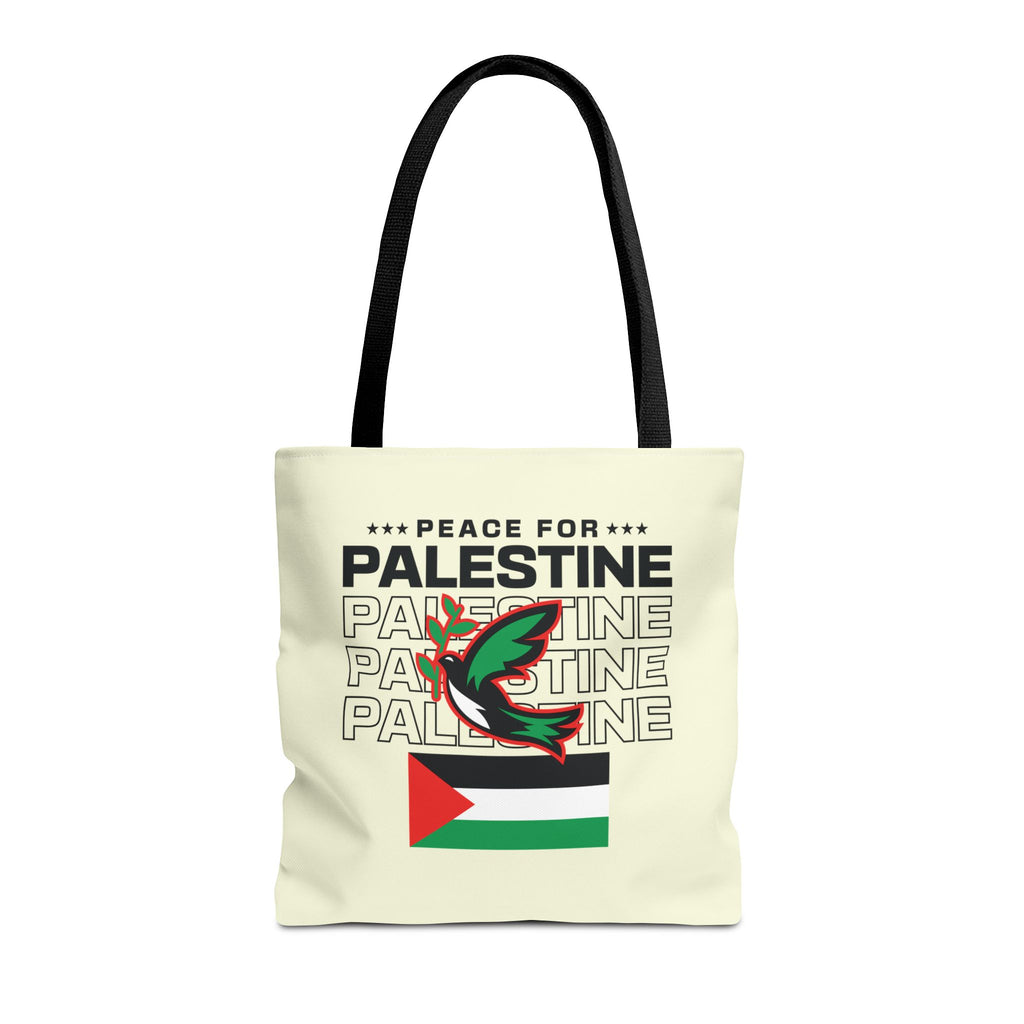 Peace for Palestine Tote Bag - 16’’ × / Black - Bags