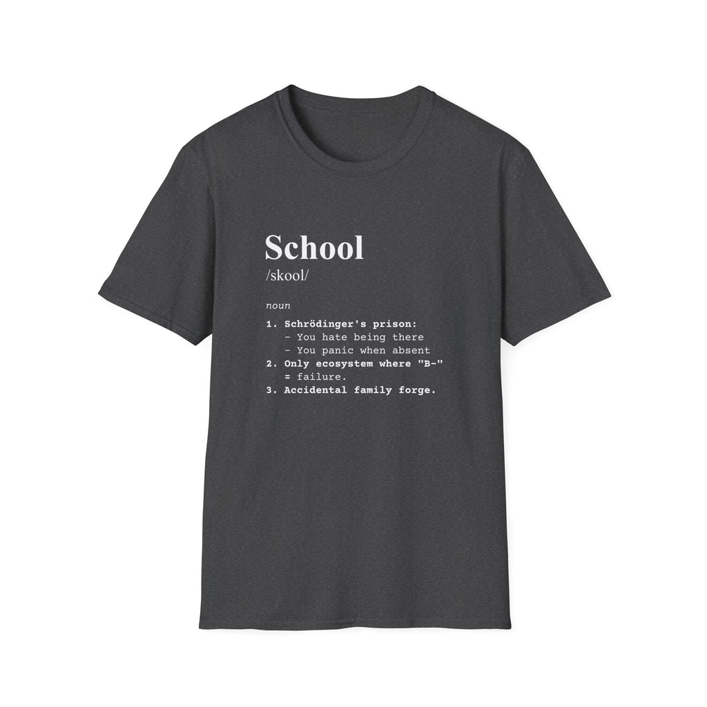 School Definition T-Shirt (V5) - Dark Heather / S - T-Shirt
