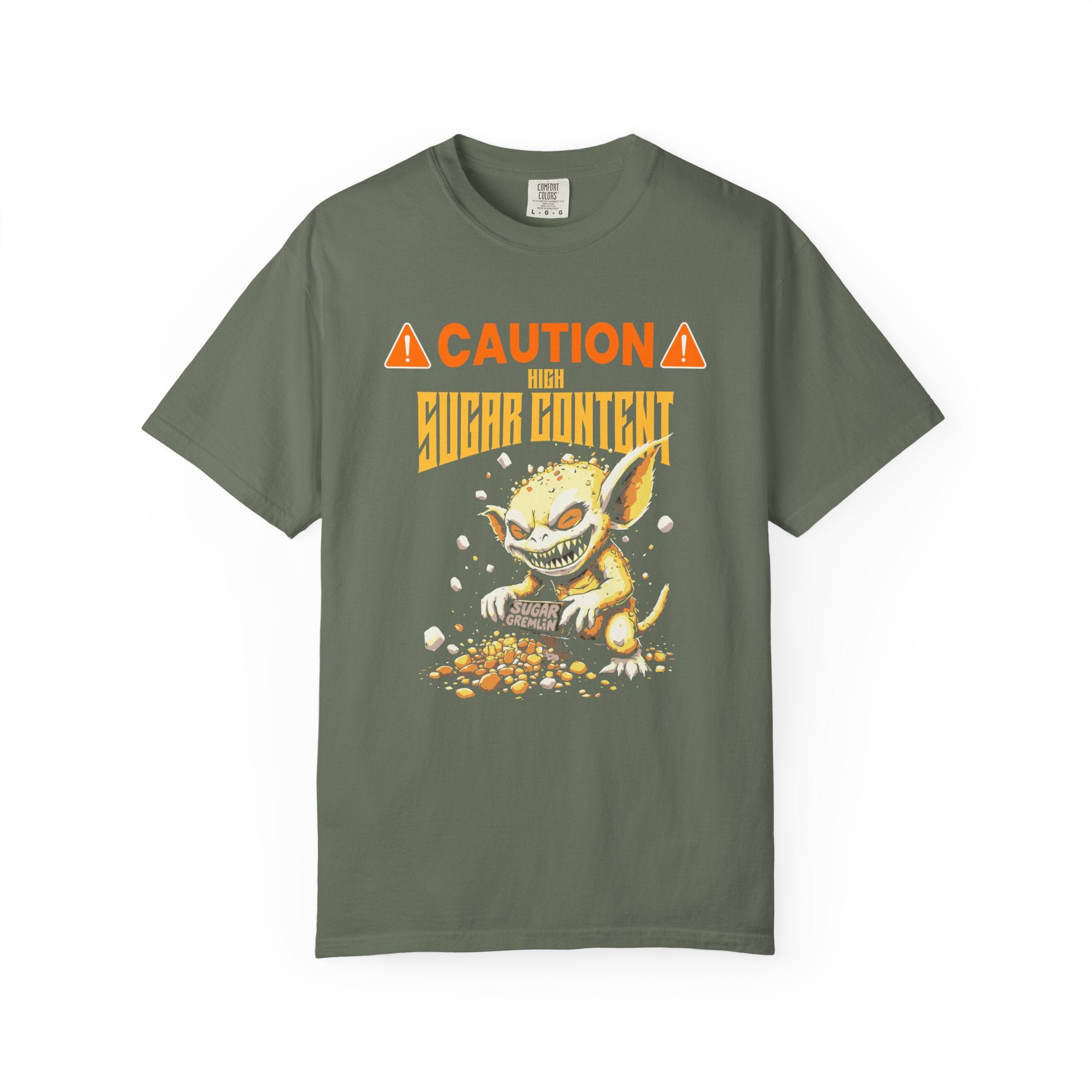 ⚠️Caution: High Sugar Content Halloween T-Shirt - Moss / S - T-Shirt