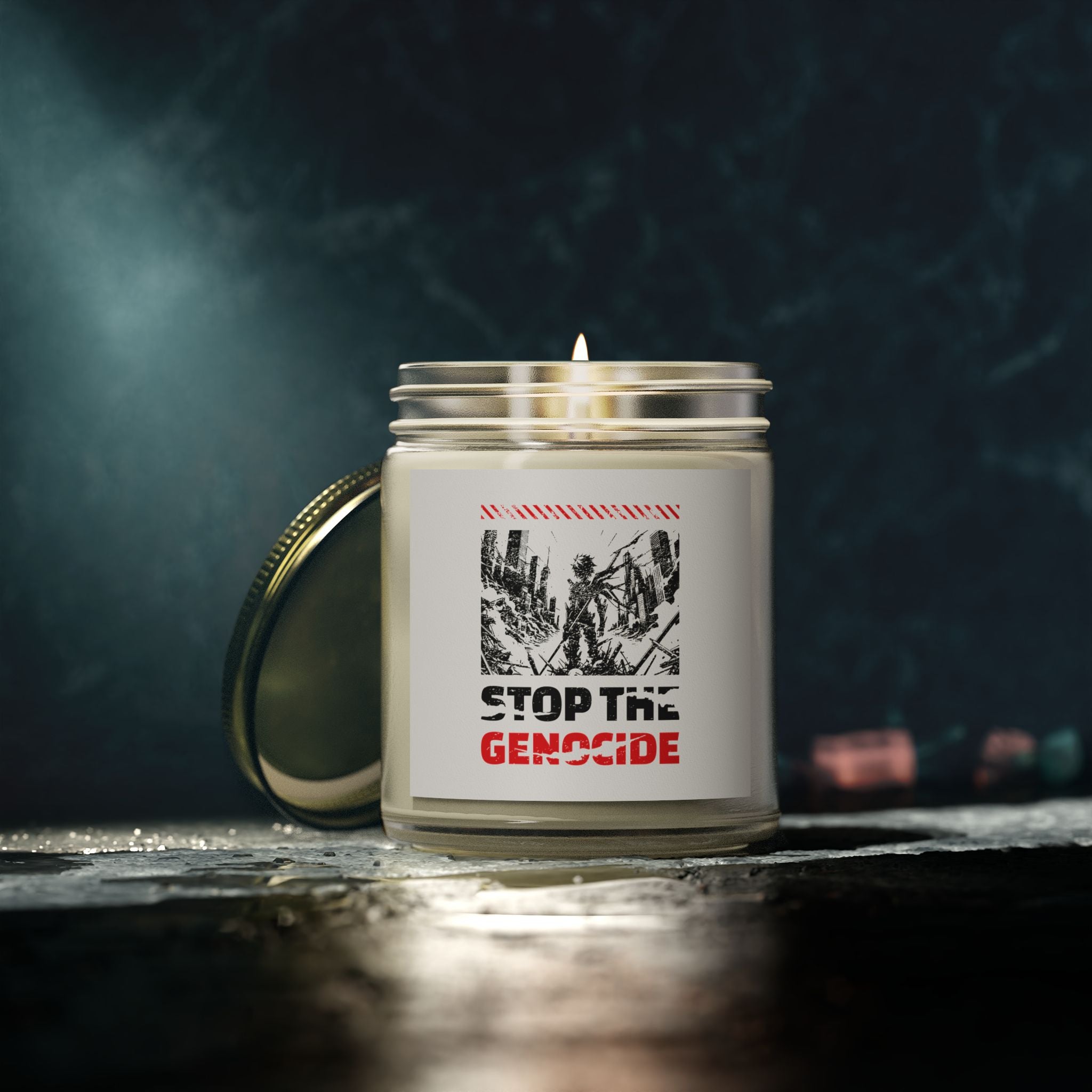 Stop the Genocide Scented Candles - Home Decor