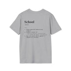 School Definition T-Shirt (V2 - Back Print) - Sport Grey / S - T-Shirt