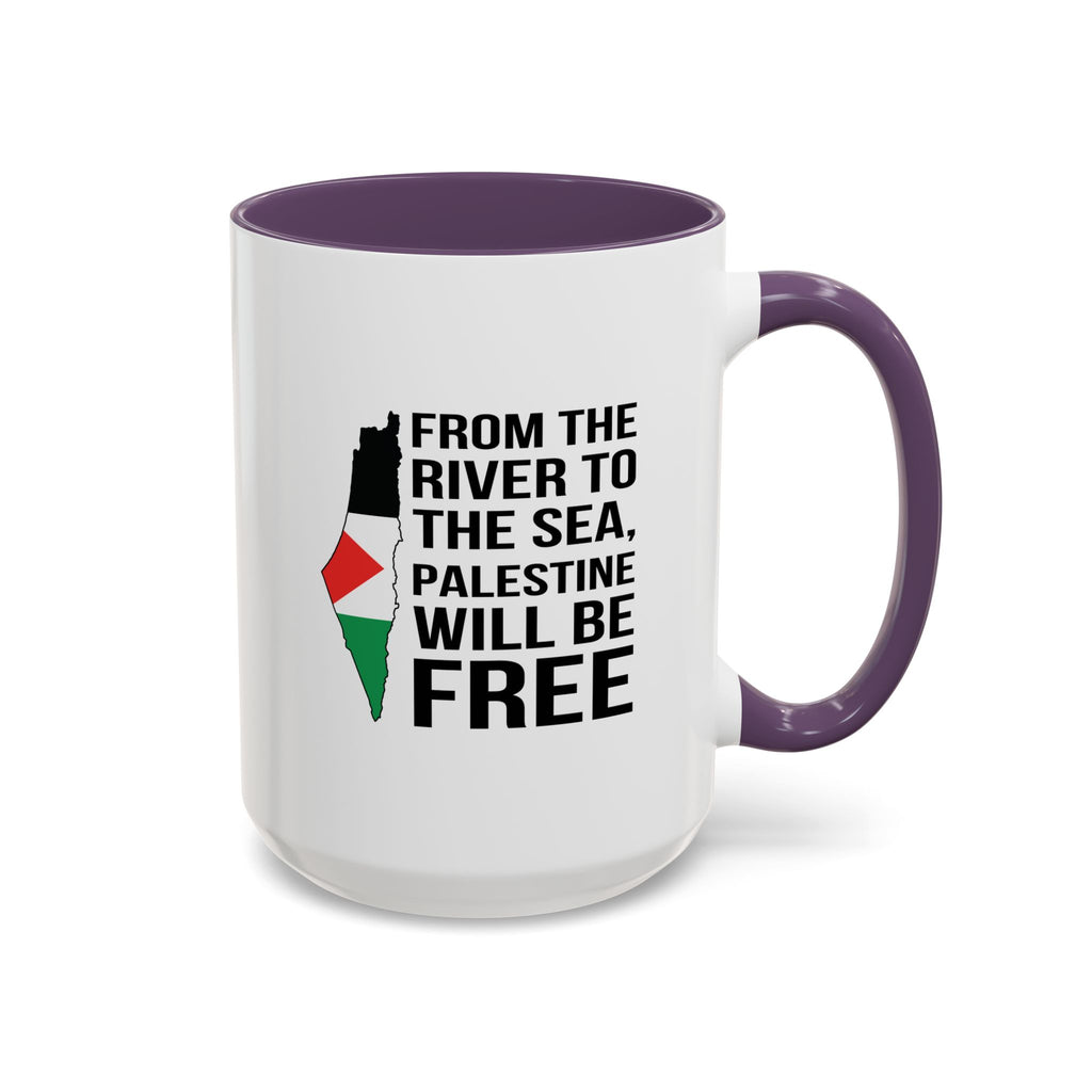 Palestinian Spirit Accent Coffee Mug - 15oz / Purple