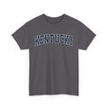 Charcoal t-shirt with 'Kentucky' printed on it against a white background