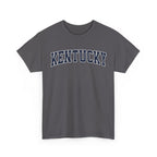 Charcoal t-shirt with 'Kentucky' printed on it against a white background