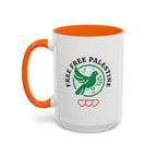 Free Palestine Accent Coffee Mug - 15oz / Orange