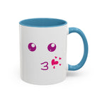 Cute Kiss Smiley Face Mug | XOXO Coffee Cup