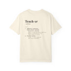 Teacher Definition T-Shirt (V1 - Back Print) - Ivory / S - T-Shirt