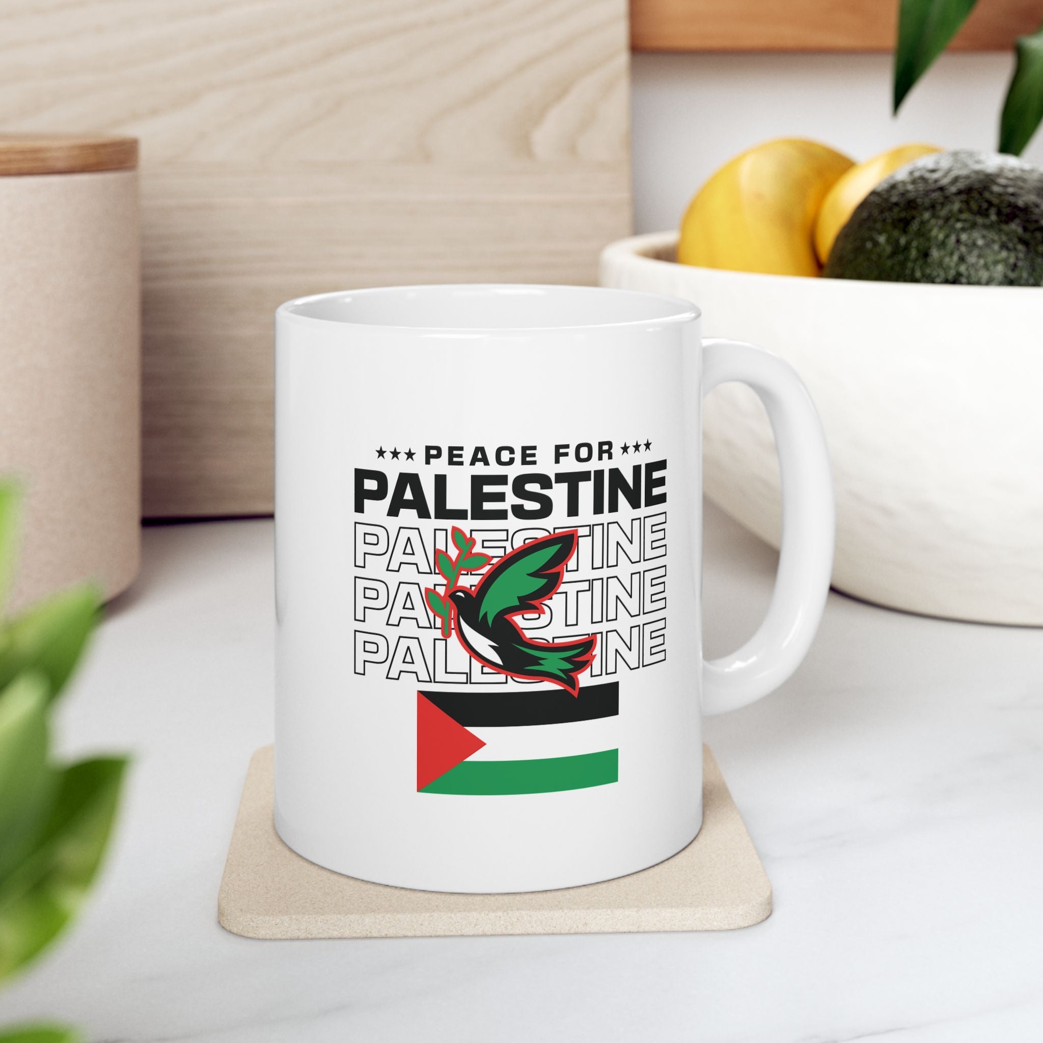 Peace for Palestine Ceramic Mug