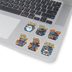 Cute Halloween Cat Stickers - Kiss-Cut Vinyl Decals for Laptops Water Bottles & Journals (Waterproof Glossy) - Paper