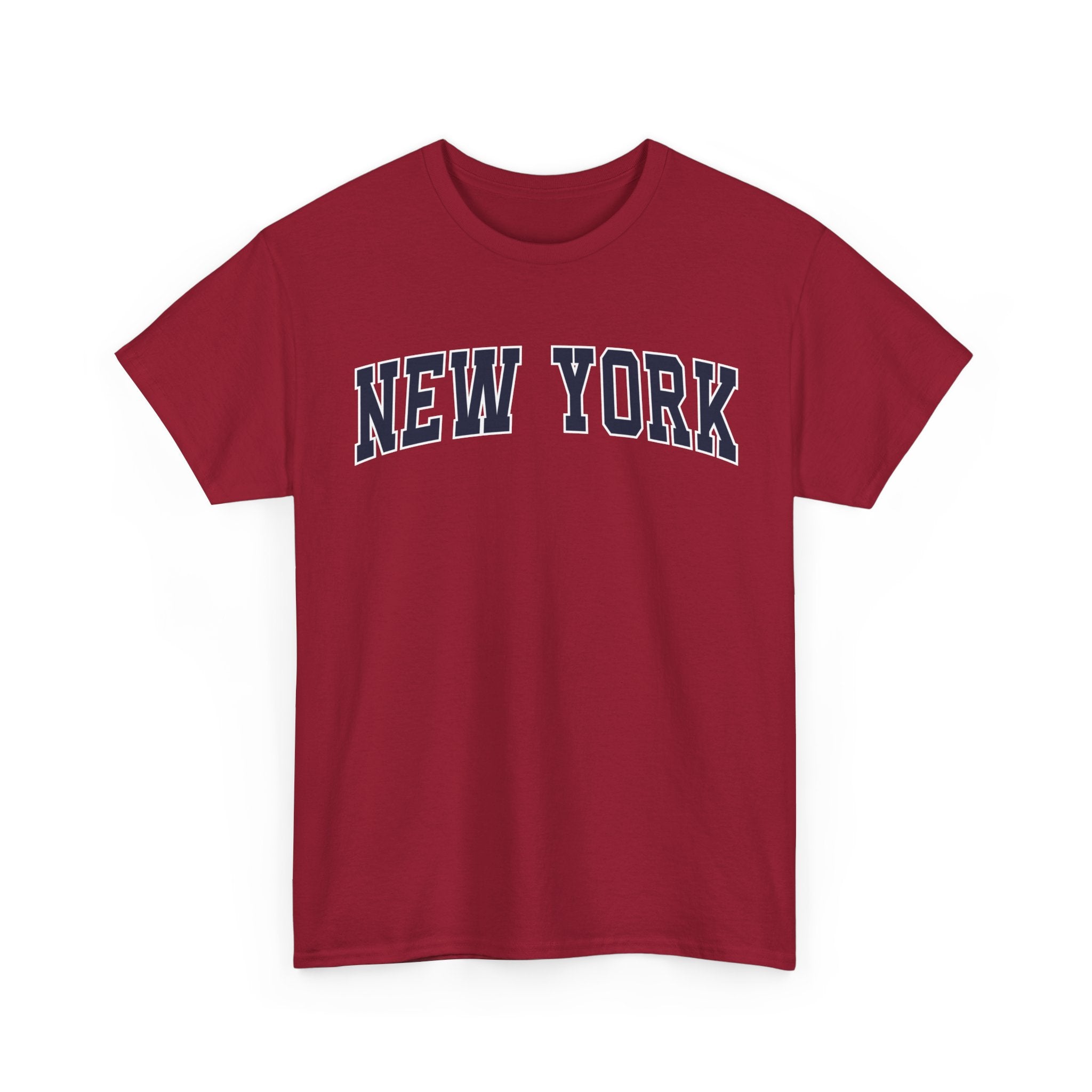 New York Vintage Varsity Unisex T-shirt - Cardinal Red / S - T-Shirt