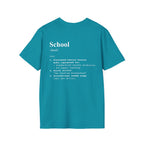 School Definition T-Shirt (V3 - Back Print) - Tropical Blue / S - T-Shirt