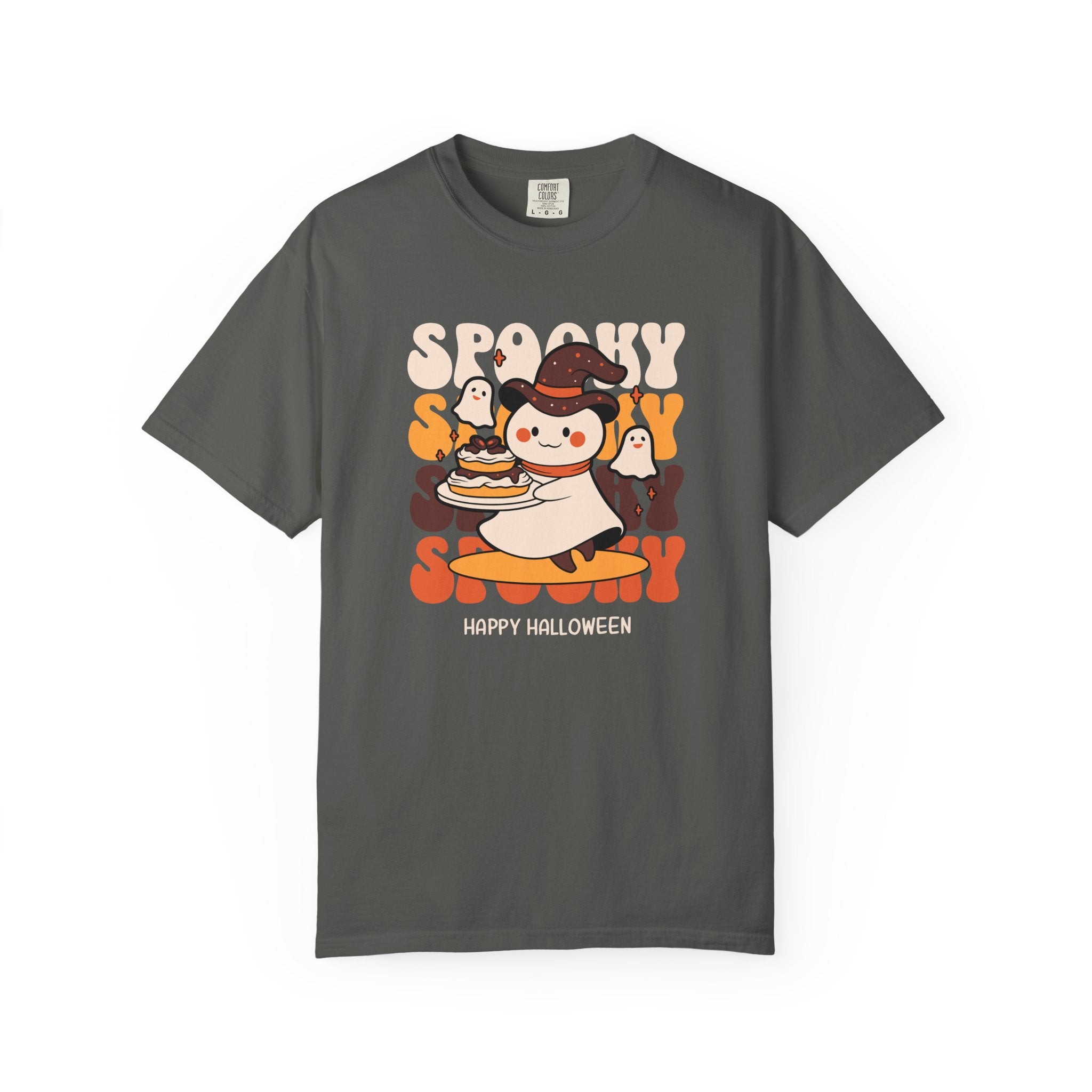 Spooky Halloween T-Shirt: Ghost Graphic Tee Design - Pepper / S - T-Shirt