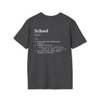 School Definition T-Shirt (V2 - Back Print) - Dark Heather / S - T-Shirt